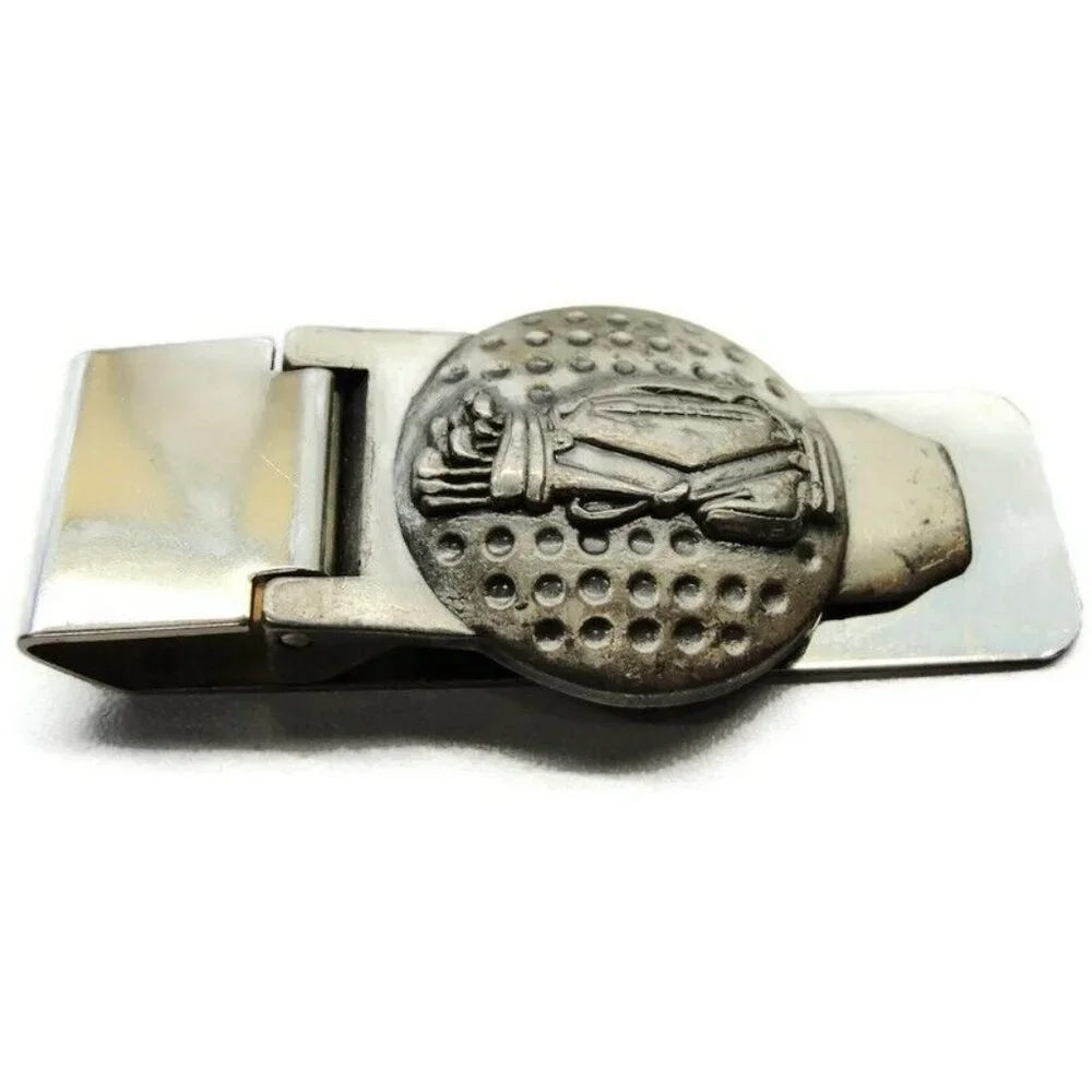 Golf Money Clip Golf Bag Stainless Steel Credit Card Cash ID Holder